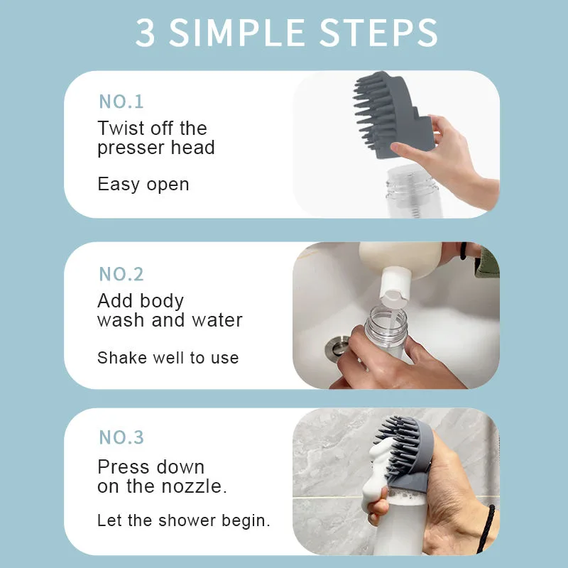 Animaux Wash bain brosse chien bain brosse souple caoutchouc shampoing distributeur chat - detail view 2