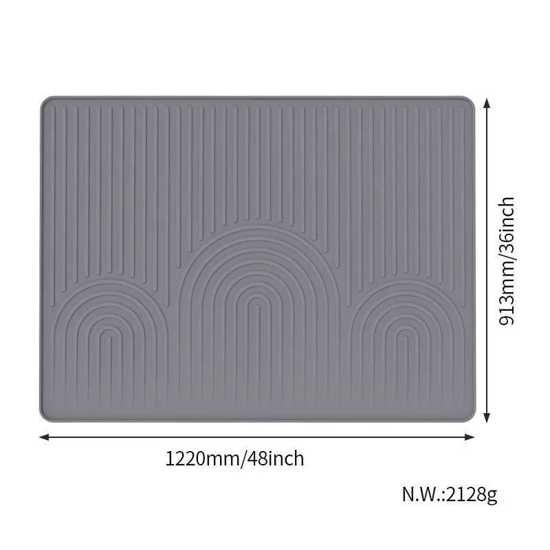 Modern Anti-Splash Cat Litter Mat Large All Seasons Grey Diatomite Toilet Mat - detail view 5