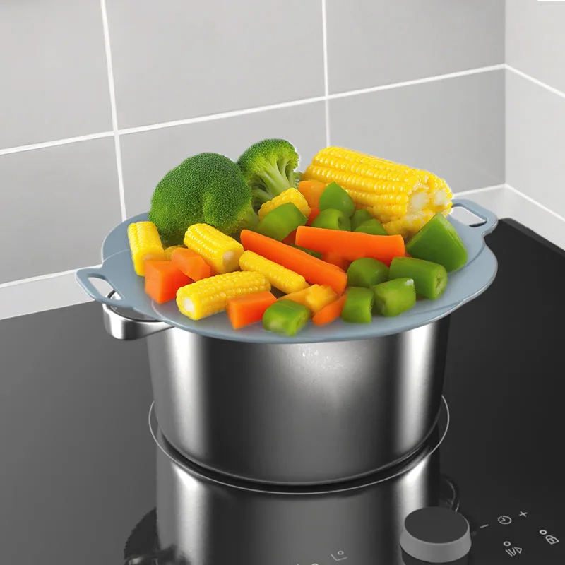 2027 신상 도매 안전 조리 Boil Over 전자레인지 뚜껑 실리콘 흘림 방지 Stopper 냄비 커버 - main product image