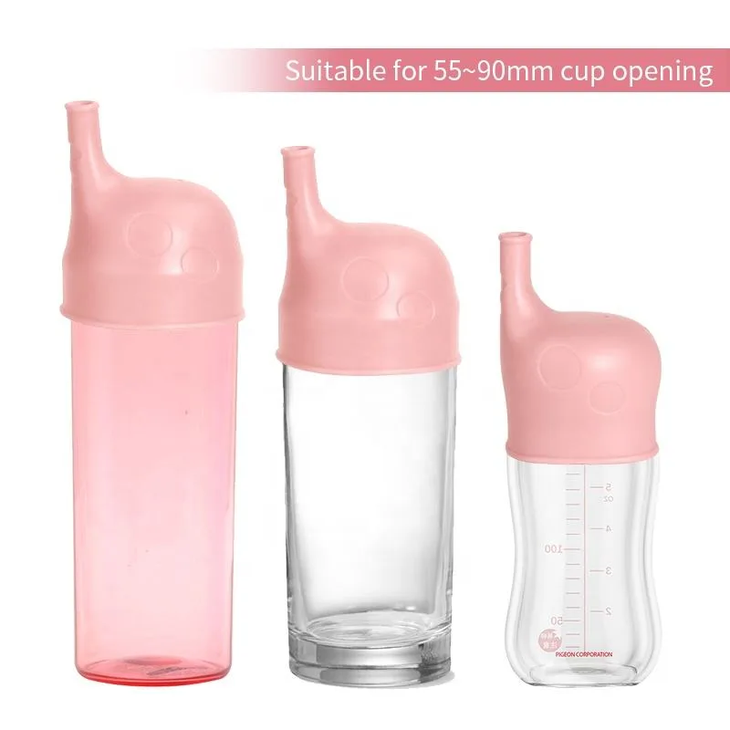 BPA 프리 맞춤 Giraffe 실리콘 음용 컵 뚜껑 흘림 방지 방지 커버 유아용 Tea 컵 Saucers - detail view 4