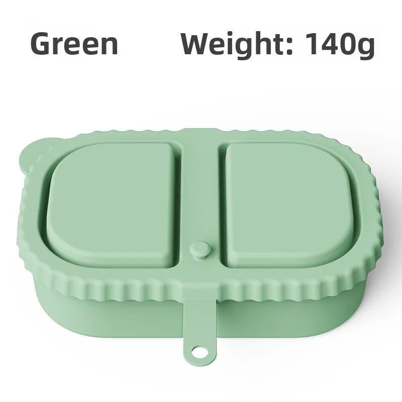 Collapsible Outdoor Snack Silicone Container Double Compartment Leak-Proof Silicone Reusable Snack Containers with Lids - detail view 8