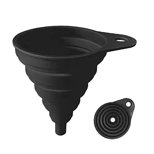 Silicona plegable grande embudo herramientas cocina Gadgets accesorios Funnels agua botella - detail view 2