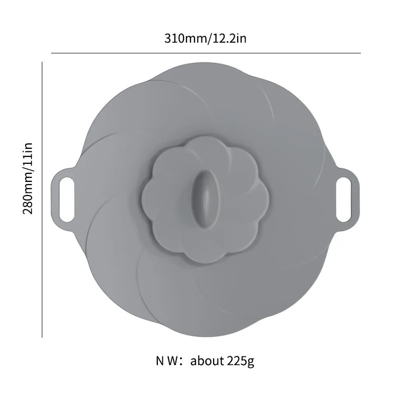 BPA Free Cooking Tool Anti-Overflow Silicone Pan Cover Cookware Spill Stopper Pot Lid - detail view 5