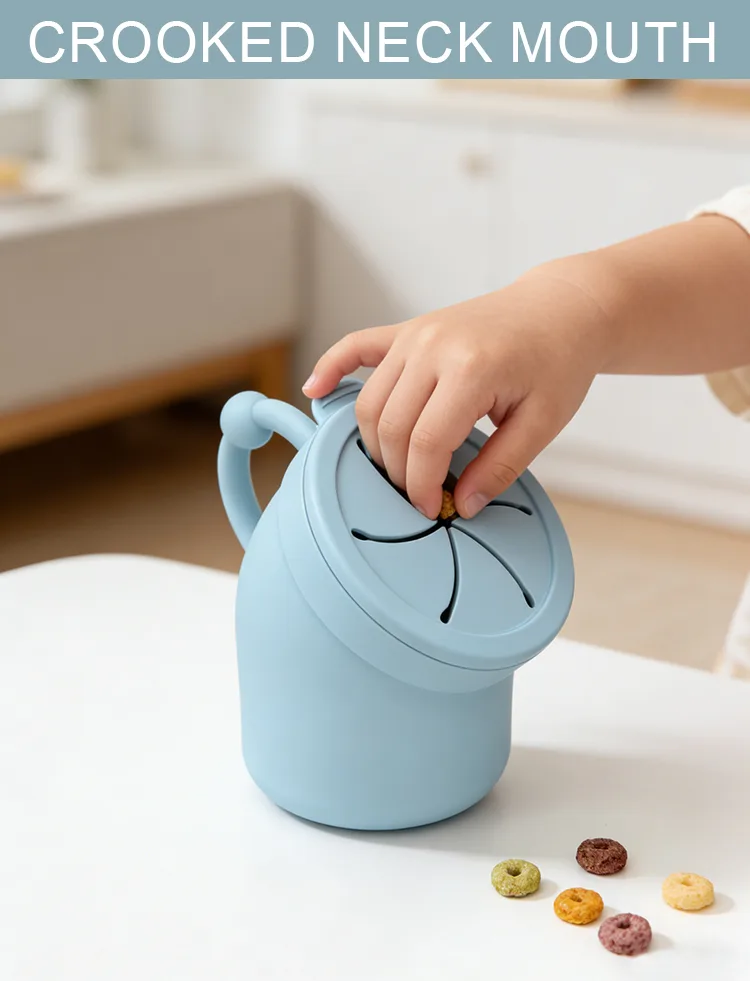 Plegable silicona vasos tapa infantil menaje niño pequeño snack almacenamiento contenedor - detail view 10