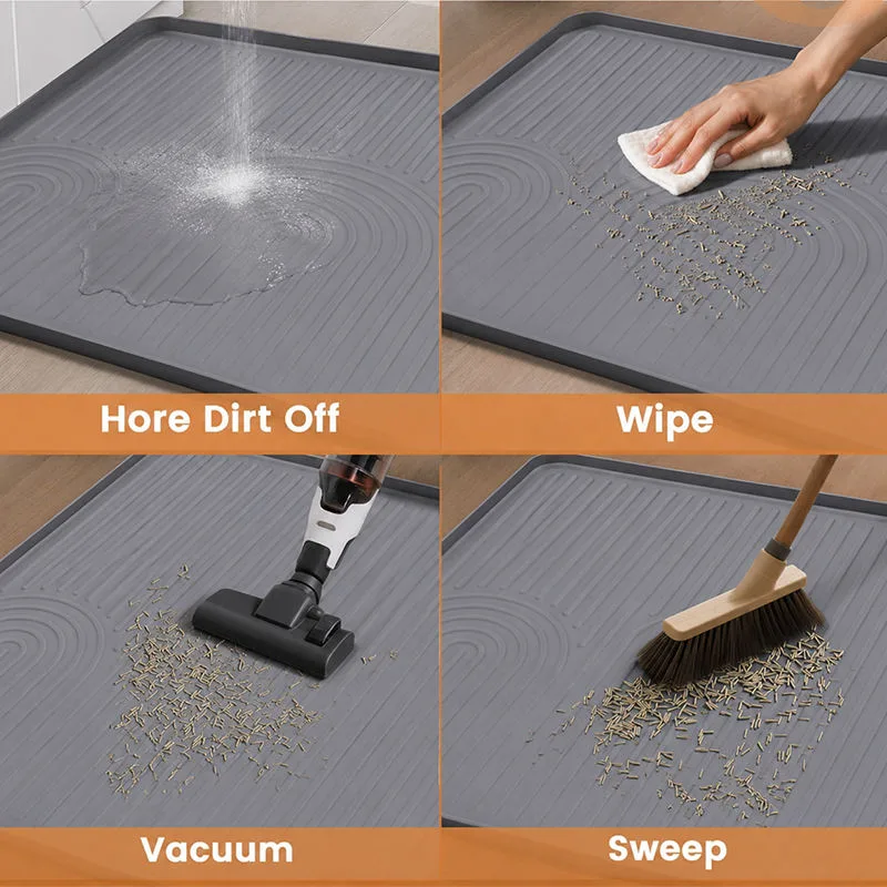 Modern Anti-Splash Cat Litter Mat Large All Seasons Grey Diatomite Toilet Mat - detail view 1