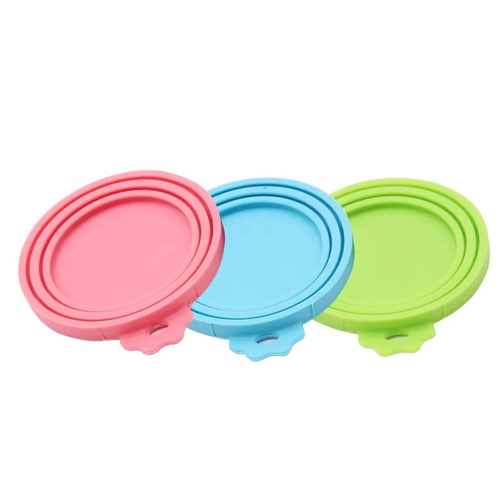 Special Offer Pet Can Cover Lids Silicone Can Lids Cover for Dog and Cat Food Universal Size One Fit 3 Standard Size Food Cans - detail view 3
