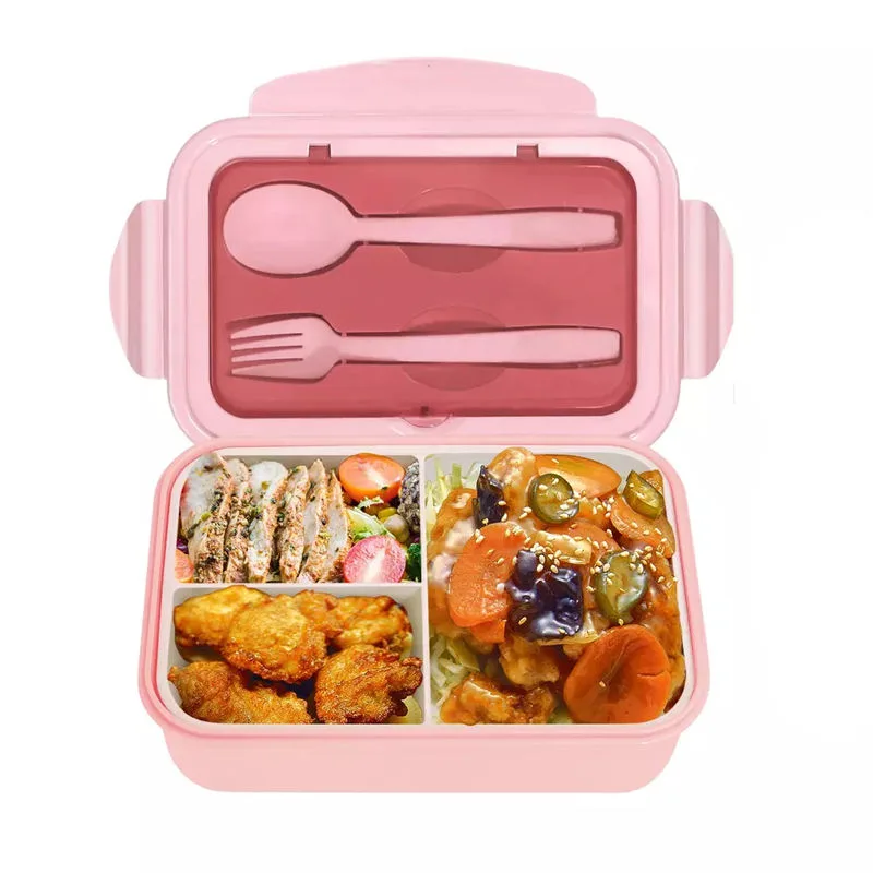 Kids Divided Bento Lunch Box for Kids 3 Compartment Lunch Containers Easy Open School Lunch Containers for Girls Boys - main product image