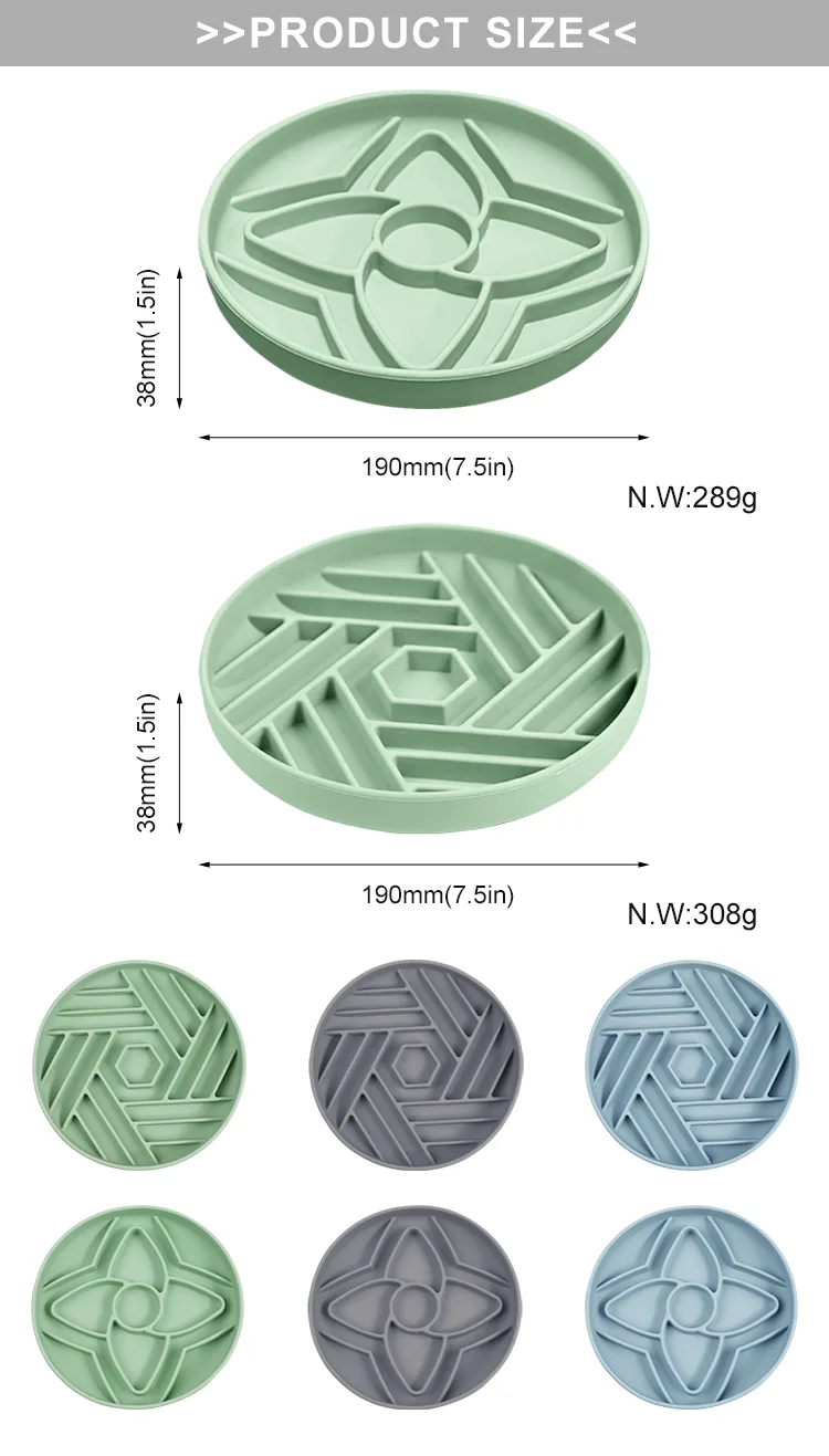 2027 nouveau anti-Choking lent alimentation chat chien Disc écologique silicone animaux - detail view 9