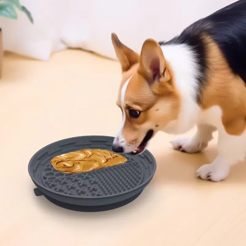 New Arrivals Dog Silicone Slow Feeder Bowl Pet Licking Pad Food Grade Silicone Pet Mat - custom silicone manufacturer