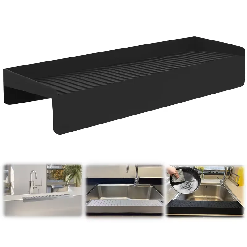 Custom Waterproof Silicone Sink Drain Mat Faucet Guard Draining Mat for Kitchen Sink - main product image