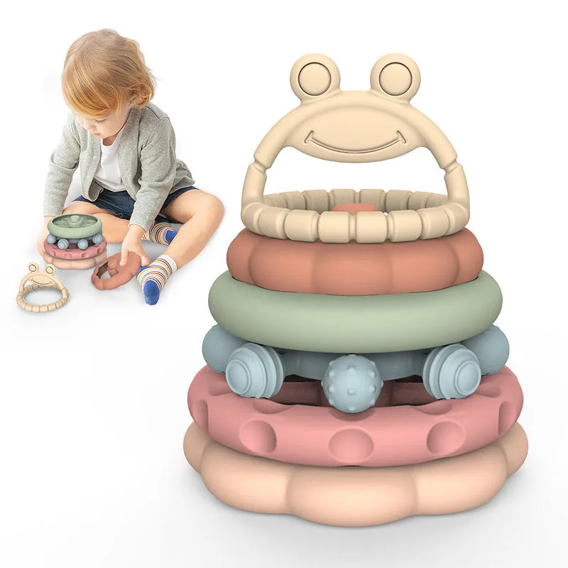 Non Toxic Baby Teether Silicone Toys Bpa Free Food Grade Chew Silicone Baby Teether - detail view 3