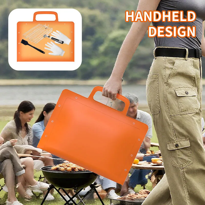 Impermeable fuego anti antiadherente barbacoa silicona Grilling alfombrillas Oil-Resistant - detail view 2