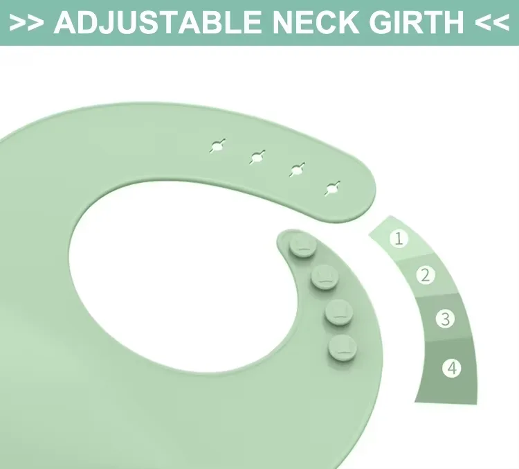 Nursery Supplies Custom Baby Bib BPA Free Waterproof Shape Color Baby Feeding Silicone Baby Bibs - detail view 7