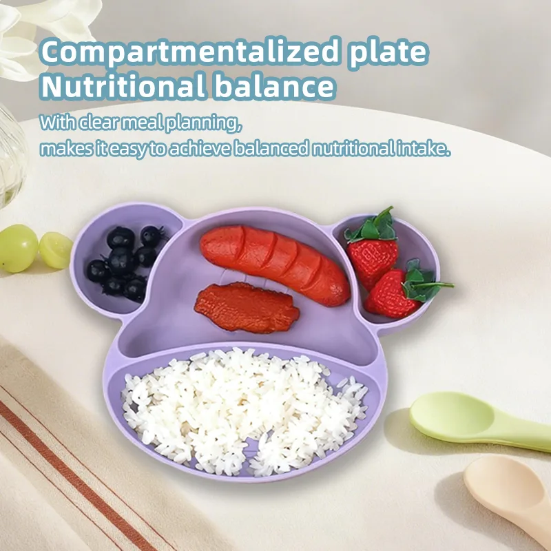 Children's Baby Feeding Bowl Stainless Steel Silicone Cover BPA Free Dishwasher Safe Eco-Friendly Reusable Portable Box - Silicone baby bowl Customize - detail view 4