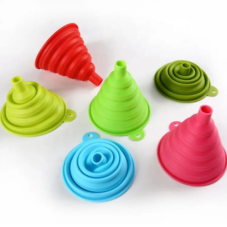 100% Food Grade Silicone Collapsible Large Size Funnel Foldable Kitchen Funnel for Liquid Transfer - detail view 11