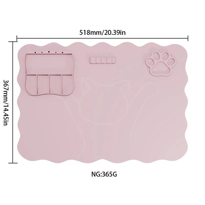 2027 Top Rankings Bag Nails Table Mat Pink Cherry Heart Pattern Custom Logo Nail Mat - detail view 5