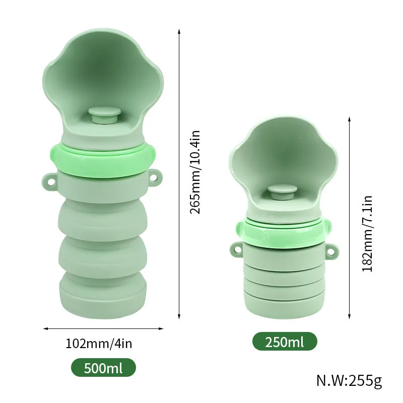 New Arrivals Modern Pet Food Grade Portable Water Bottle Pet Feeder Multifunctional Silicone Dog Drink Bottle - detail view 5