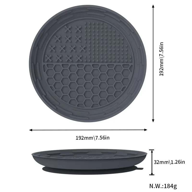 New Arrivals Dog Silicone Slow Feeder Bowl Pet Licking Pad Food Grade Silicone Pet Mat - detail view 5