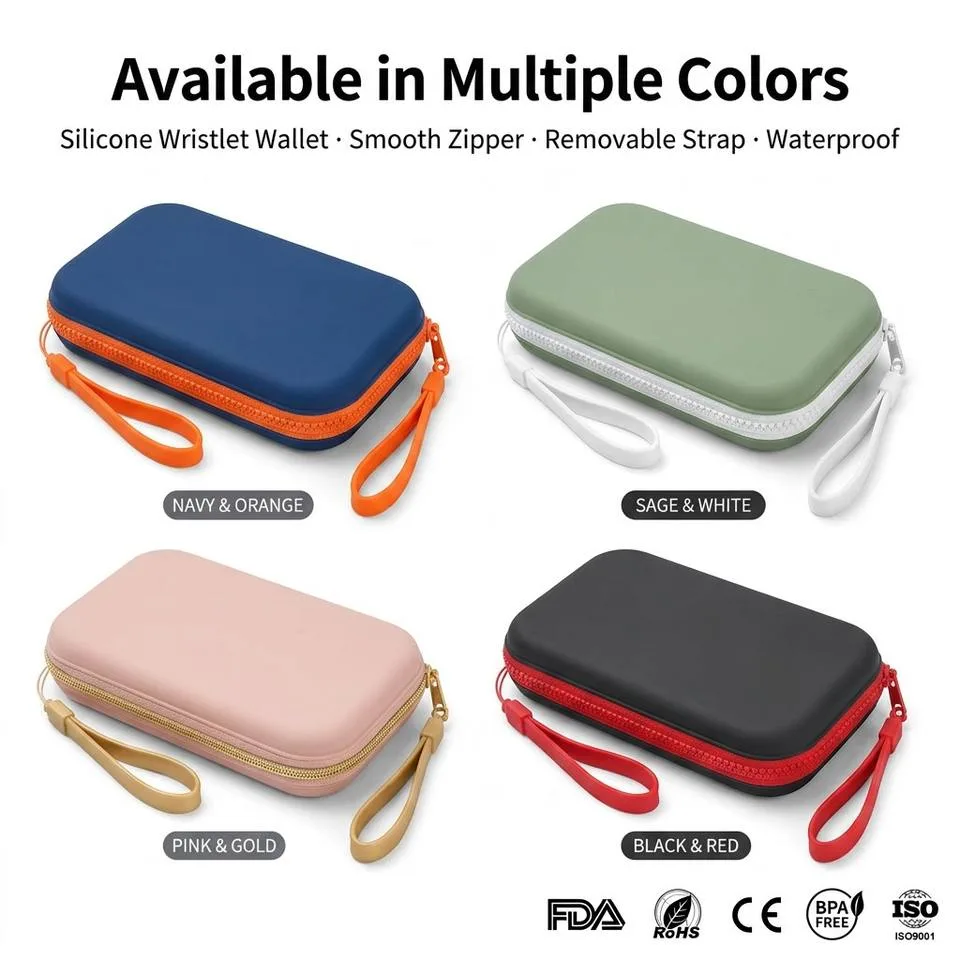 Nouveau grand silicone sac portable maquillage sac de conservation fermeture éclair - detail view 4
