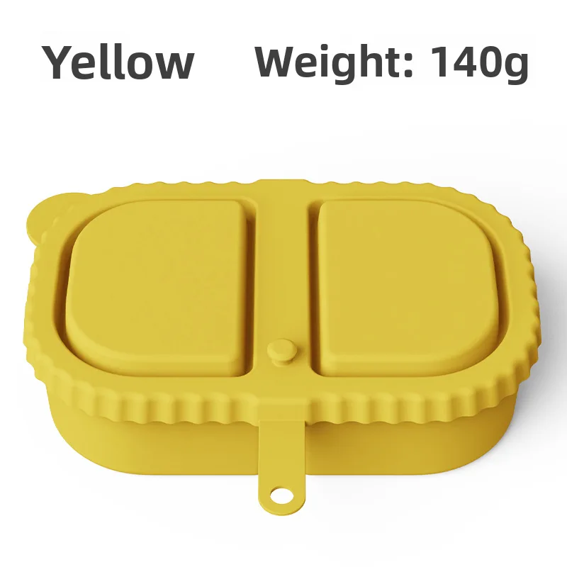 Collapsible Outdoor Snack Silicone Container Double Compartment Leak-Proof Silicone Reusable Snack Containers with Lids - detail view 10