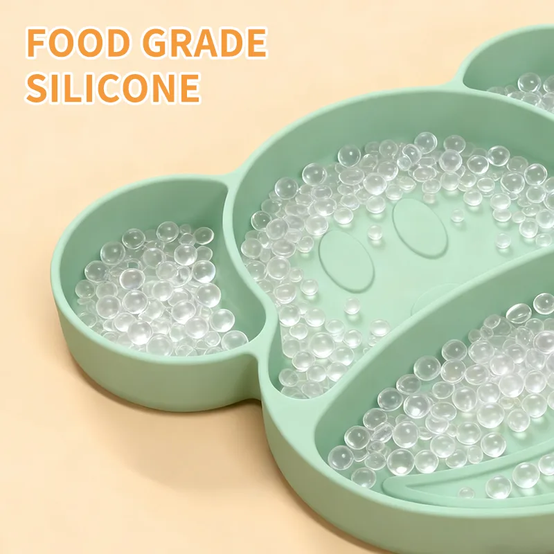 Modern Design Silicone Bear Baby Plate Food Grade Silicone Material Easy to Clean Kids Dining Dinnerware Sets Babies Feeding - Baby Plate & Bowl - detail view 10