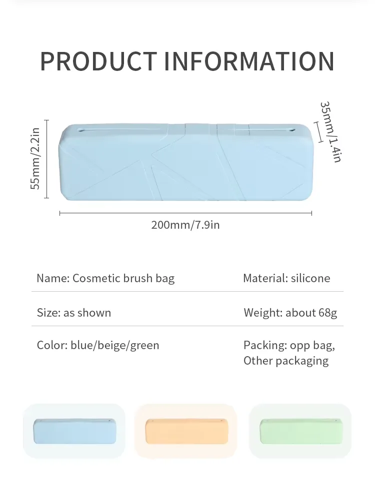 Custom Logo Silicone Case Back to School Stationery Kids Creative Cute Diy Silicone Storage Bag - detail view 7
