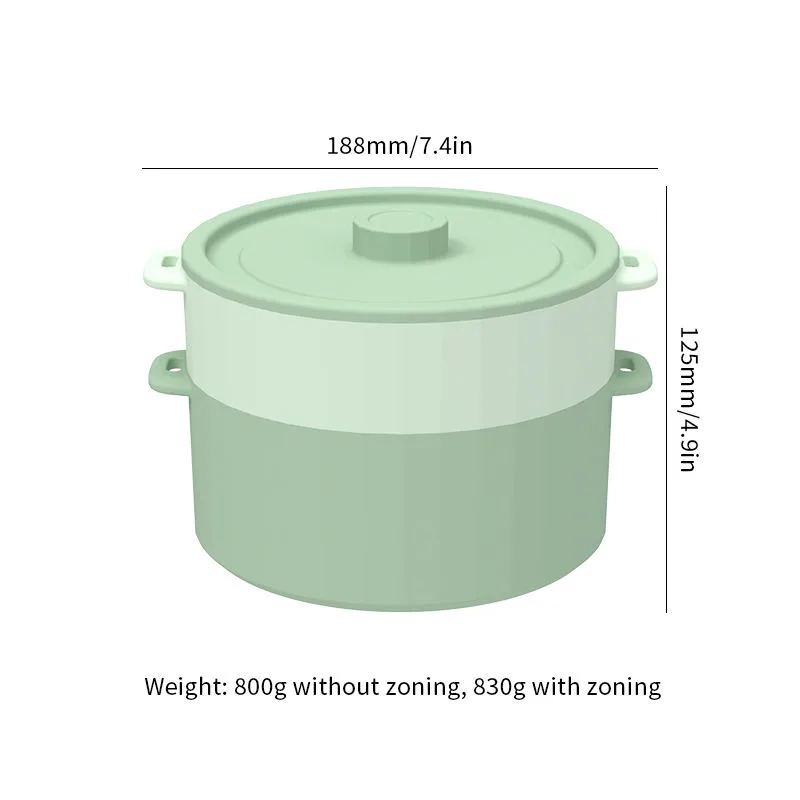 Microwave Vegetable Steamer Microwavable Steamer Basket Veggie Broccoli Fish Steam Container - detail view 5