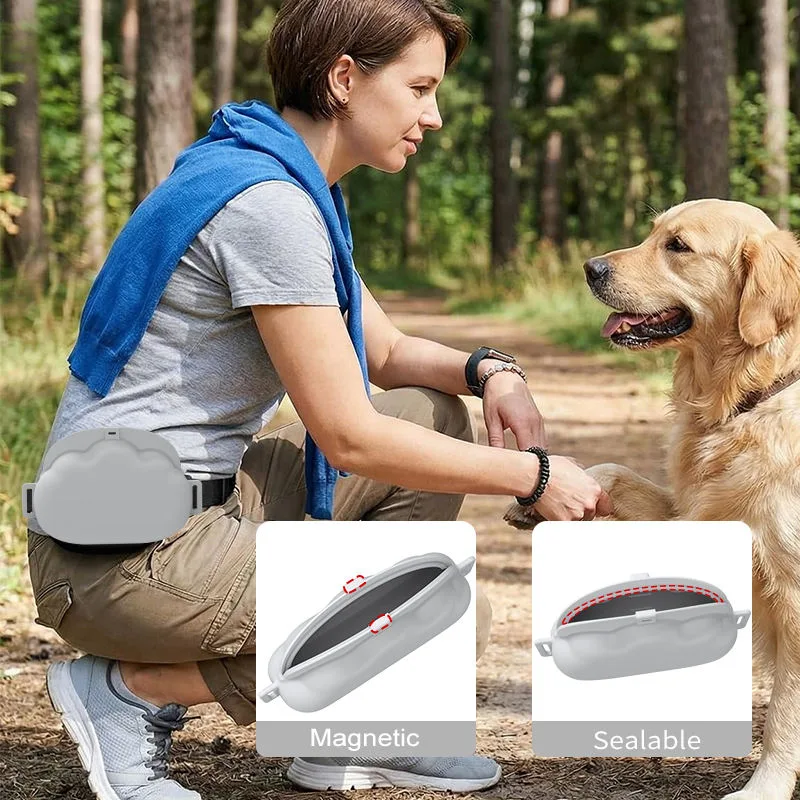 Silicona Fanny Pack perro a medida premio bolsa adiestramiento Clickerfor mascotas - detail view 2