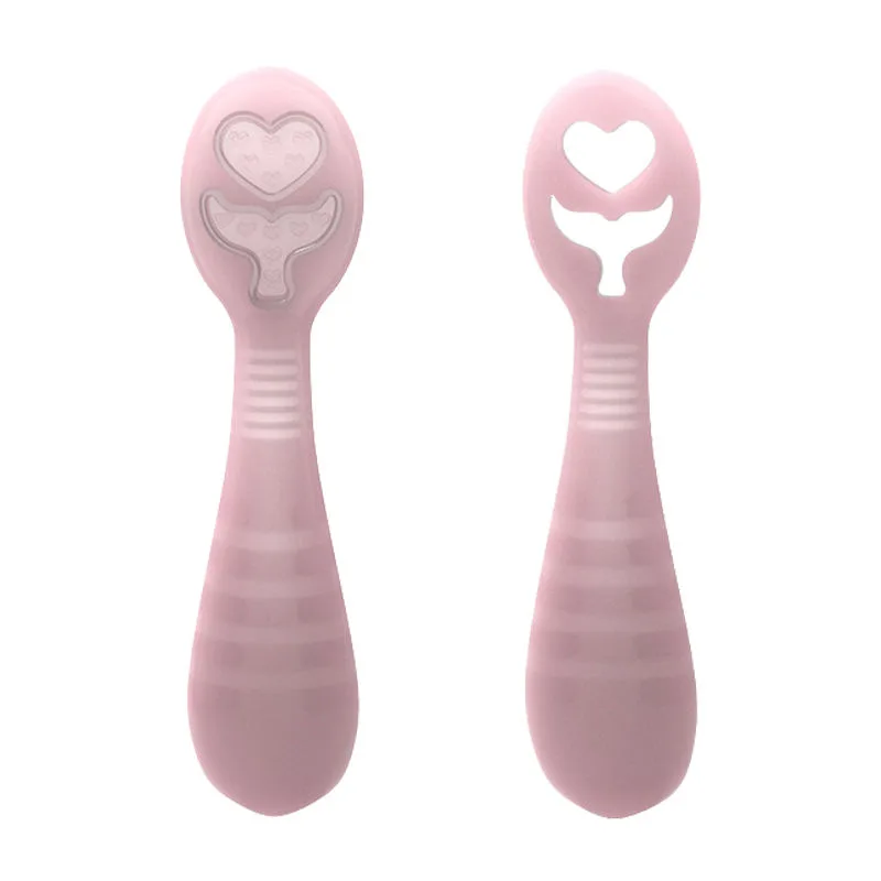 Food Grade BPA Free Baby Feeding Custom Dinnerware Set Silicone Newborn Baby Eating Spoon Set - detail view 5