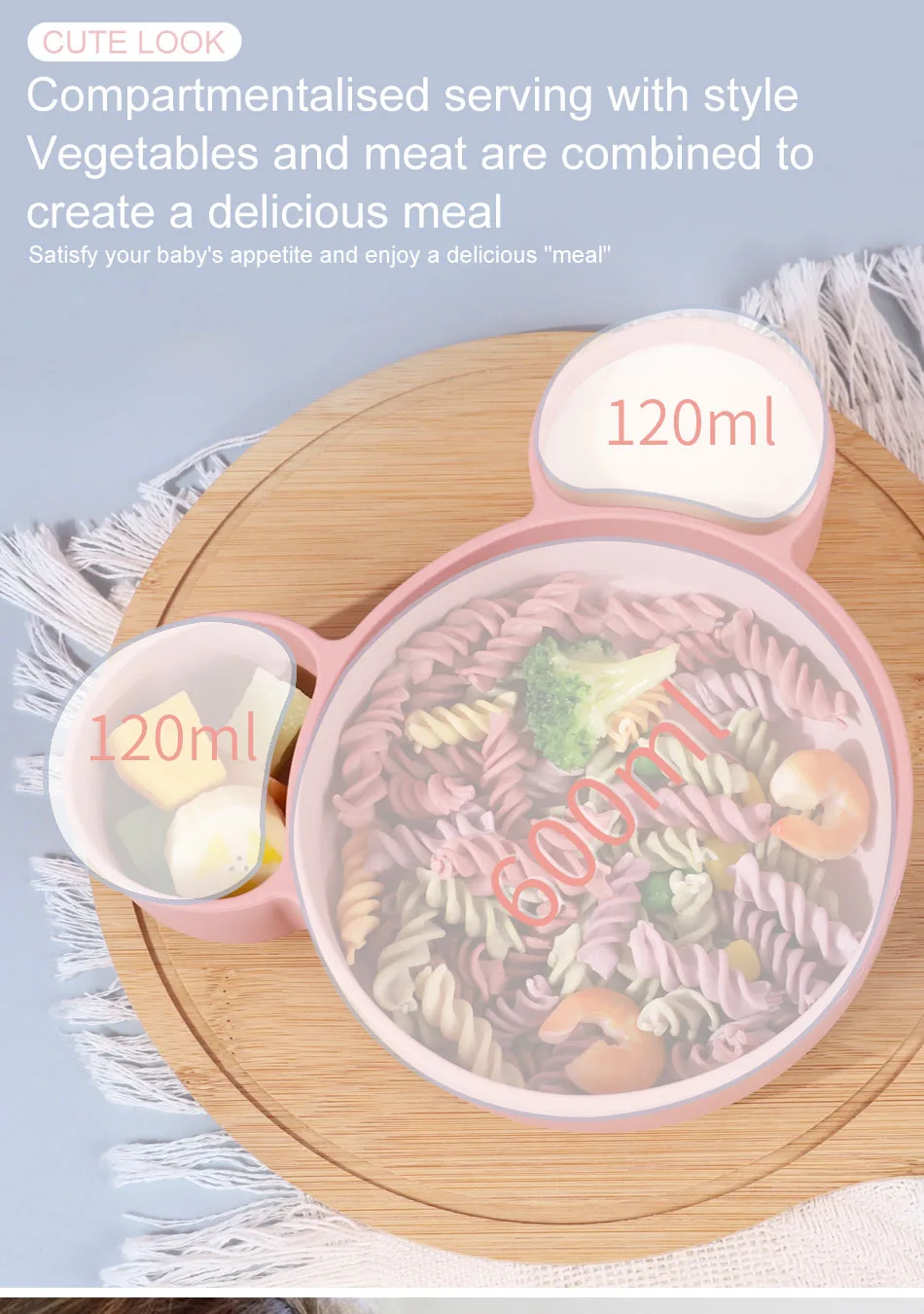 New Design Food Grade Baby Plates and Bowls Kids Dining Feeding Bowl Custom Silicone Baby Suction Bowl - detail view 8