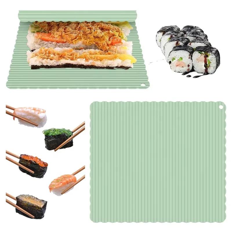 Sem BPA DIY Sushi Making ferramenta grau alimentar DIY silicone Sushi rolo tapete silicone - detail view 6