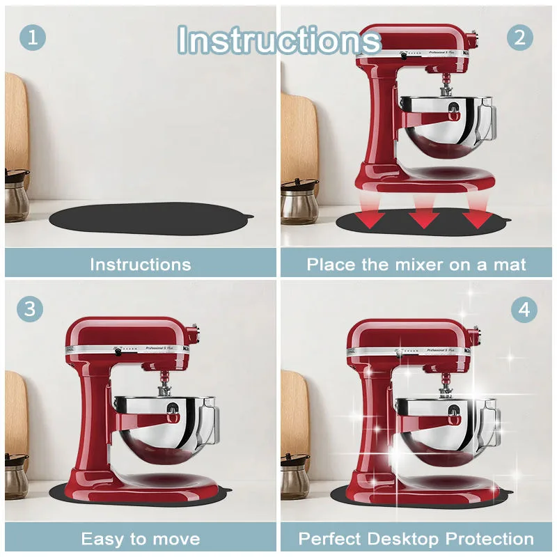Silicone Slider Mat Mats and Pads for KitchenAid Mixers Sliding Tray Stand Mixer Pad Glide - detail view 3