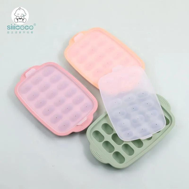 Silicoco 3D Drink Ice Ball Cube Maker Mold Sphere Square Shapes Silicone Ice Cube Trays Pallet Moldes With Lid Freezer Tray - detail view 4