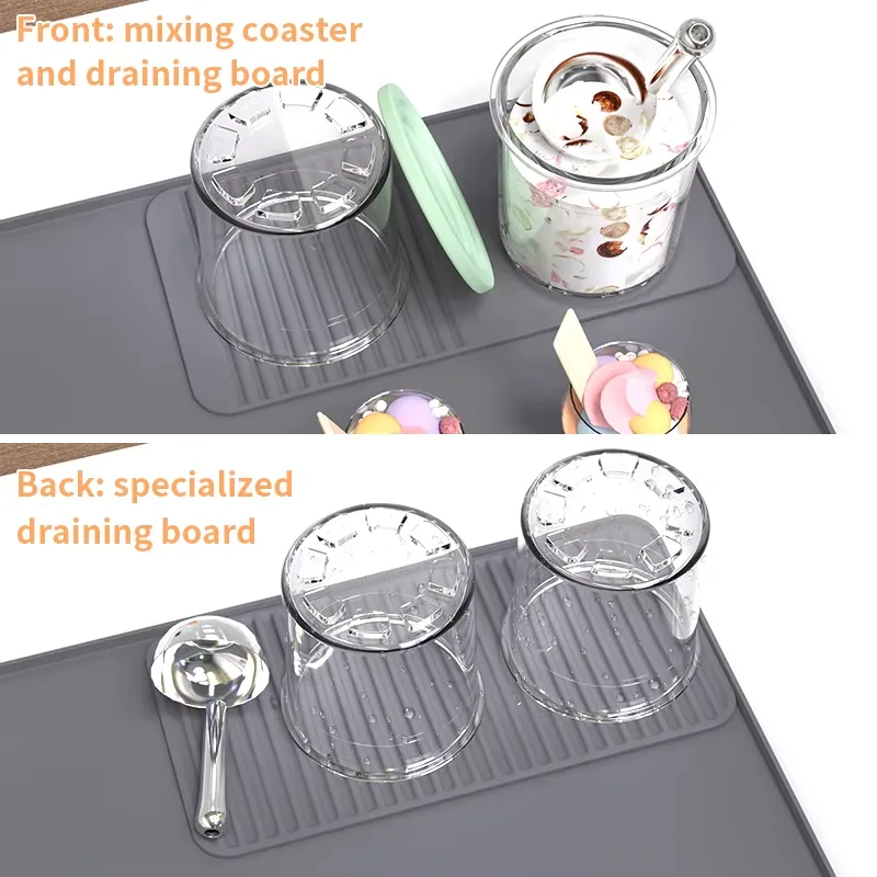 2026 カスタム ロゴ シリコーン コーヒー Tamper マット 簡単 清潔 氷 Cream メーカー マット キッチン Countertops - detail view 9