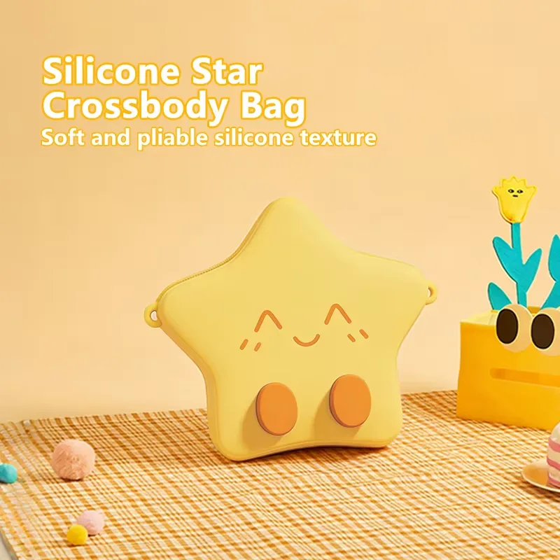 Dessin animé silicone Crossbody sac de conservation tendance mignon Wallet pochette - detail view 2