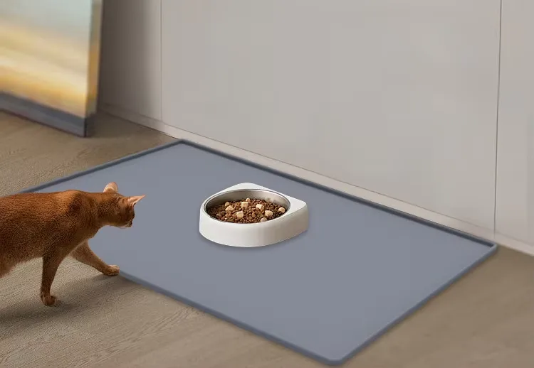 Nouveau sans BPA qualité alimentaire chien chat bol tapis silicone antidérapant imperméable - detail view 7