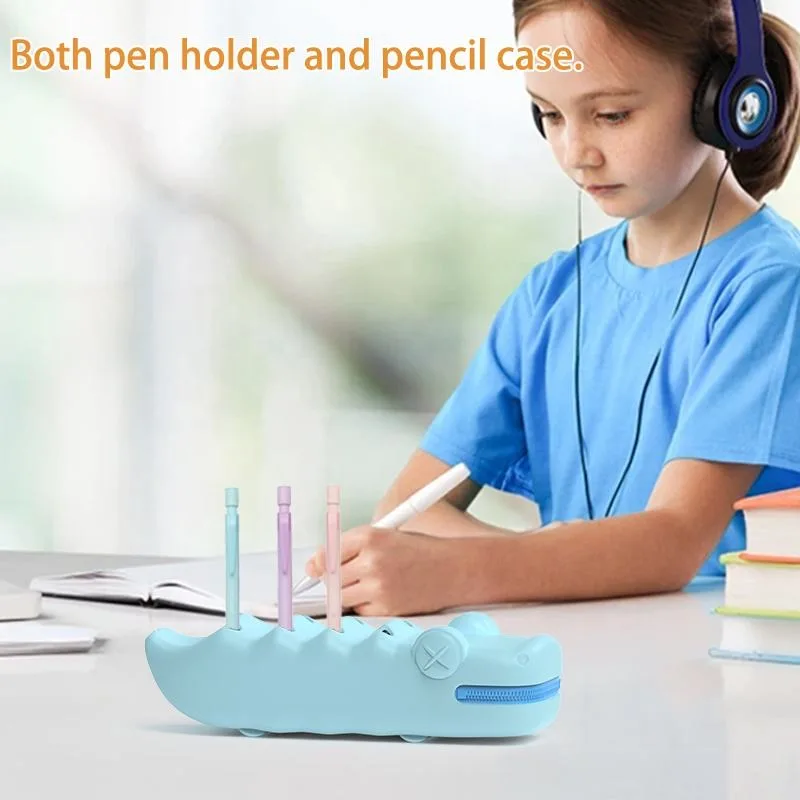 Silicone Makeup Brush Holder Portable Travel Makeup Tools Eyebrow Pencil Lipstick Organizing Storage Box Beauty Tool Storage Bag - detail view 2