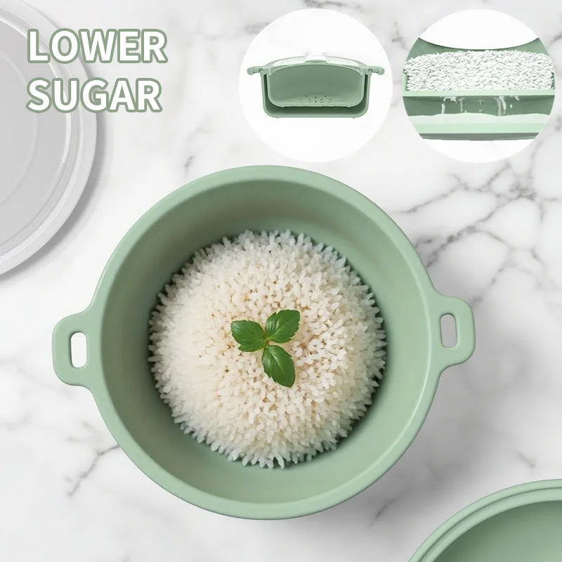 Food Grade Heat Resistant Creative Kitchen Gadgets Silicone Steamed Fish Bowl Microwave Oven Silicone Steamer with Lid - detail view 4