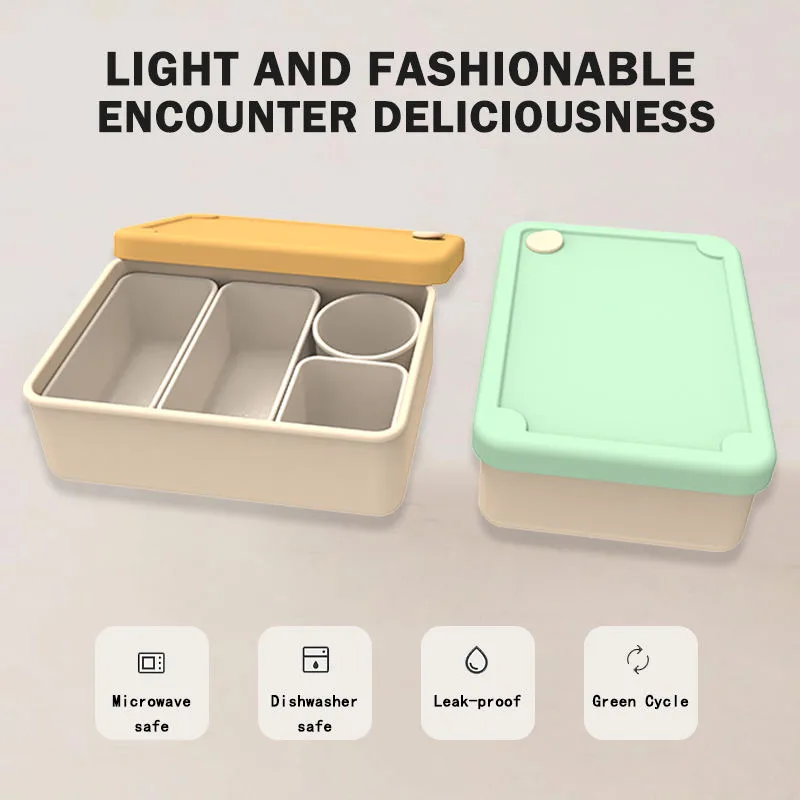 Manufacturer qualité alimentaire silicone sans BPA boîte à déjeuner adulte portable durable - detail view 4
