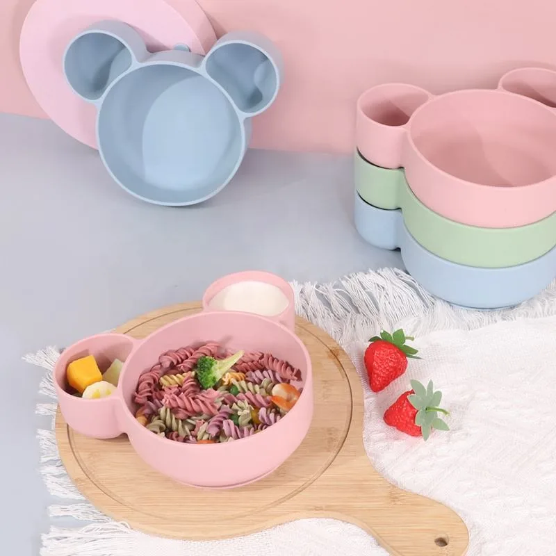 New Design Food Grade Baby Plates and Bowls Kids Dining Feeding Bowl Custom Silicone Baby Suction Bowl - main product image