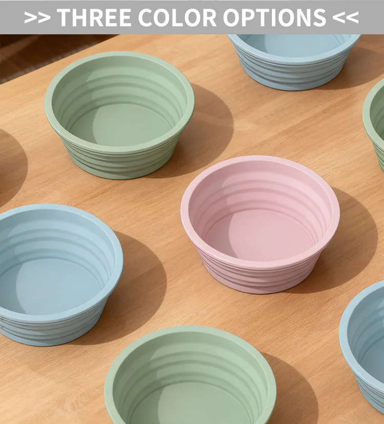 Custom Logo Pet Dog Folding Silicone Bowl Outdoor Easy Washable Foldable Dog Bowl Collapsible Puppy Bowl - detail view 11