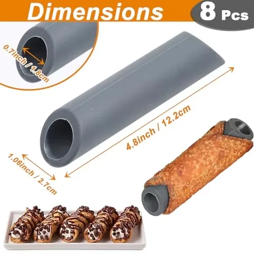 DIY Silicone Baking Tool Non-stick Forms Cream Roll Screw Croissant Shell Horn Danish Tube Pastry Molds - detail view 5