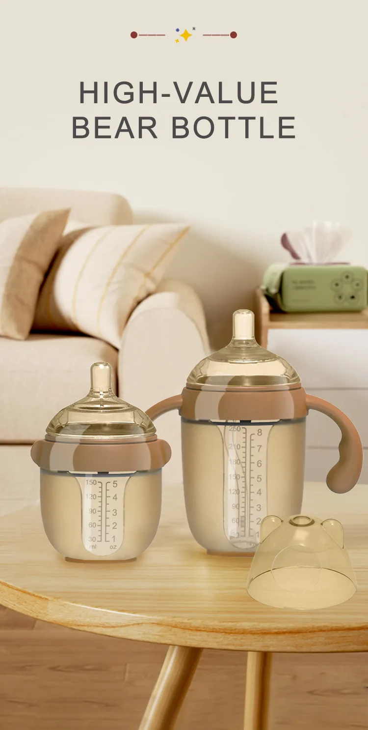 Fábrica OEM a medida sin BPA silicona bebé alimentación botella juego 150ml capacidad - detail view 6