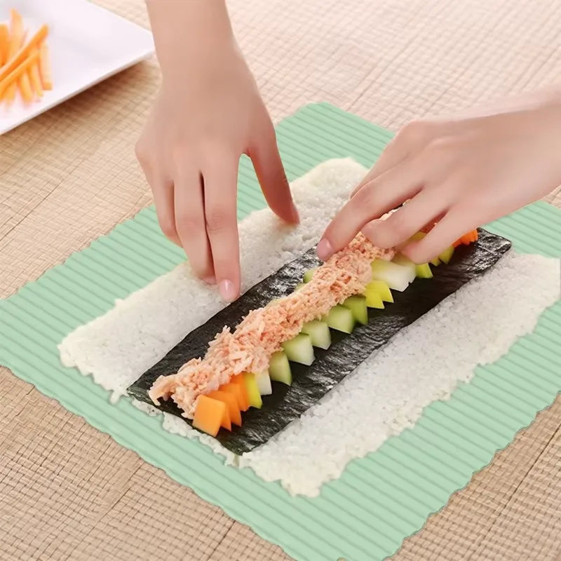 Sem BPA DIY Sushi Making ferramenta grau alimentar DIY silicone Sushi rolo tapete silicone - detail view 8