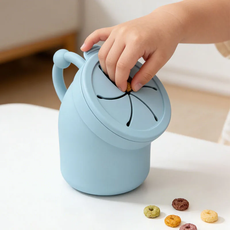 Plegable silicona vasos tapa infantil menaje niño pequeño snack almacenamiento contenedor - detail view 3