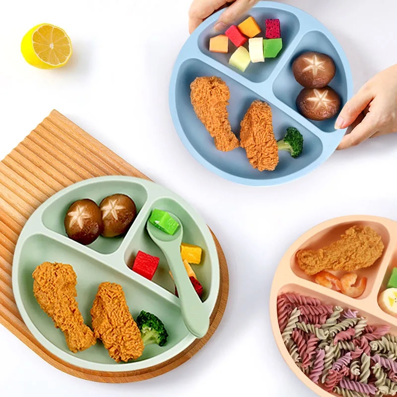 Silicone Plate BPA Free Food Grade Silicone Suction Plate Sample Available for Quality Check - detail view 1