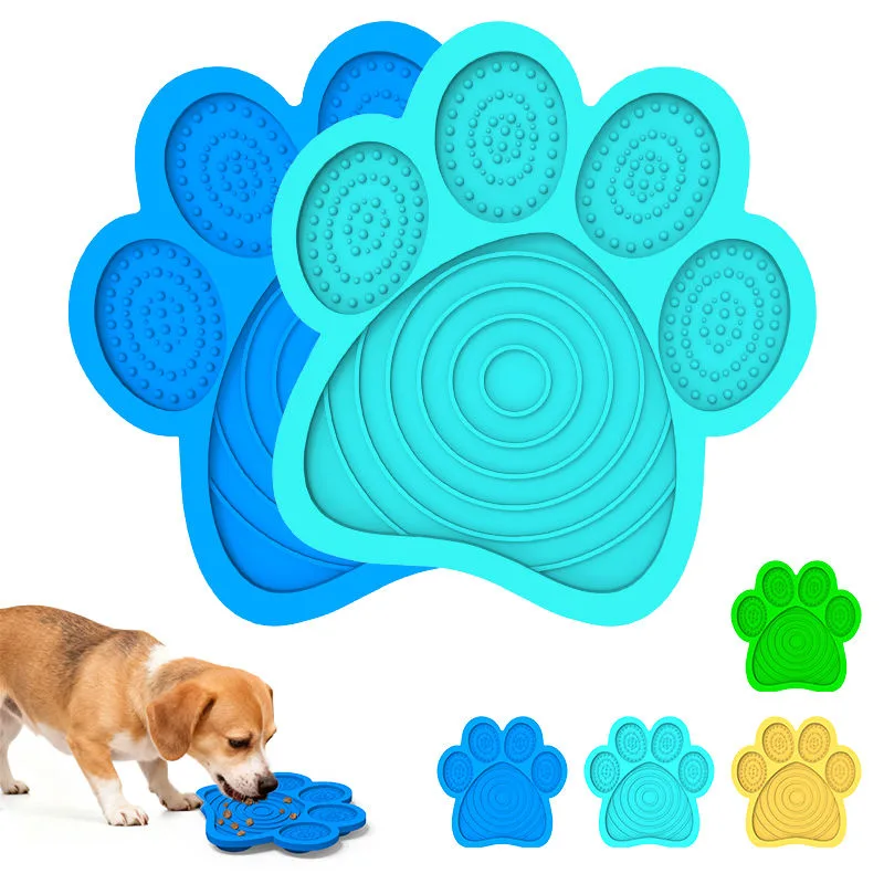 Custom Silicone Licking Mat Bowl Dog Collapsible Silicone Dog Bowl cat Slow Feeder Dog Slow Feeder Bowl - main product image
