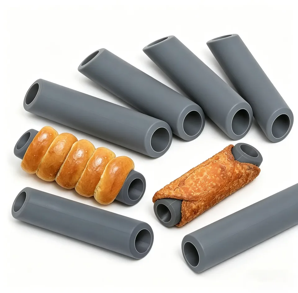 DIY Silicone Baking Tool Non-stick Forms Cream Roll Screw Croissant Shell Horn Danish Tube Pastry Molds - main product image