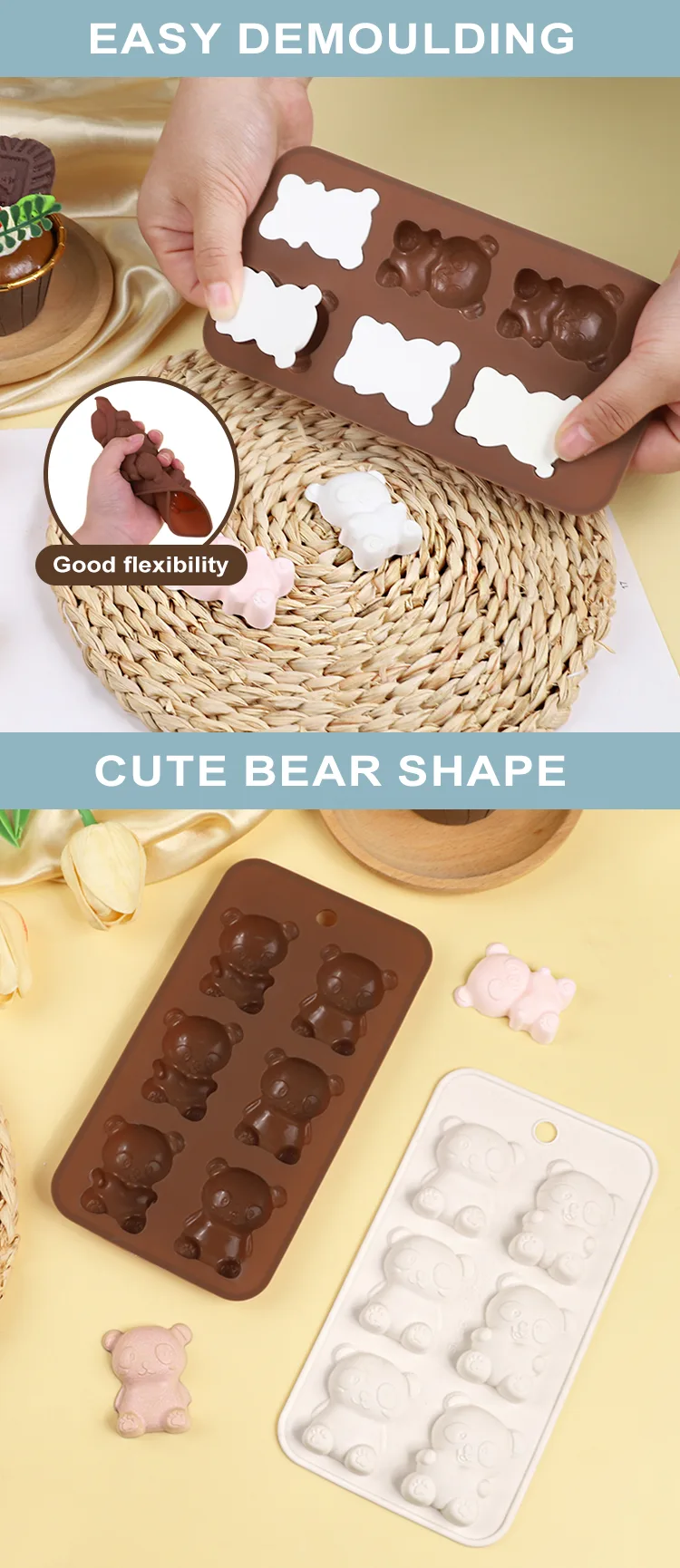 Top Ranking Mini Fluted Silicone Cake Pan Non-stick Cake Mold Silicone Baking Mold - detail view 7