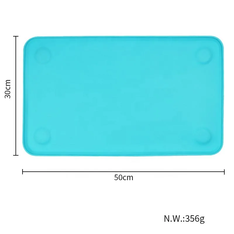 Customised Upgraded Waterproof Pet Car Mat NonSlip Silicone Dog Pet Food Feeding Mat Dog Matt with Strong Suction Cup - detail view 2